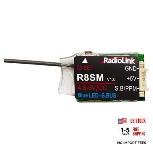R8SM 2.4G 8 Channels Mini Receiver SBUS/PPM Long Range Control for FPV Micro