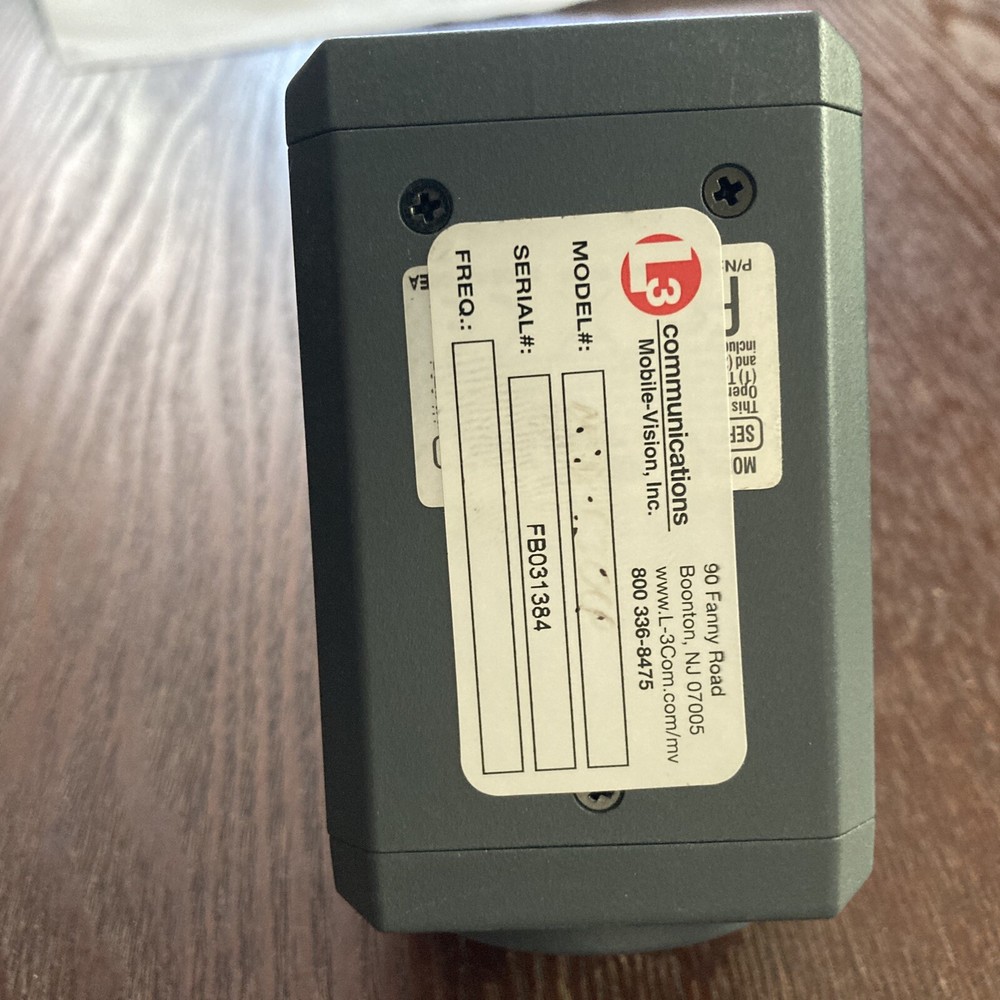 L3 Communications Mobile Vision MVC-300NL In-Car Dashboard Low Light Camera