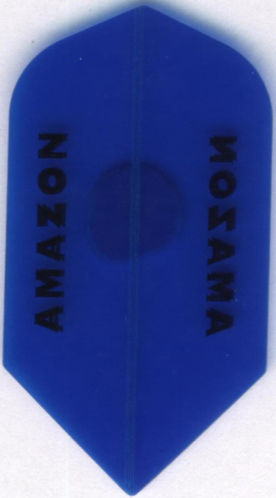See Through Blue AMAZON Slim Dart Flights: 3 per set