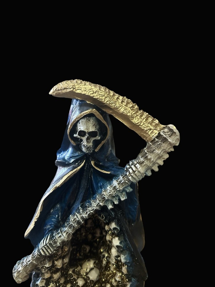 Santa Muerte Deseo * Azul * Curada 10”