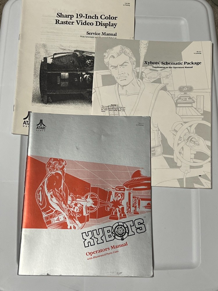 1987 ATARI  XYBOTS OPERATORS MANUAL PACKAGE