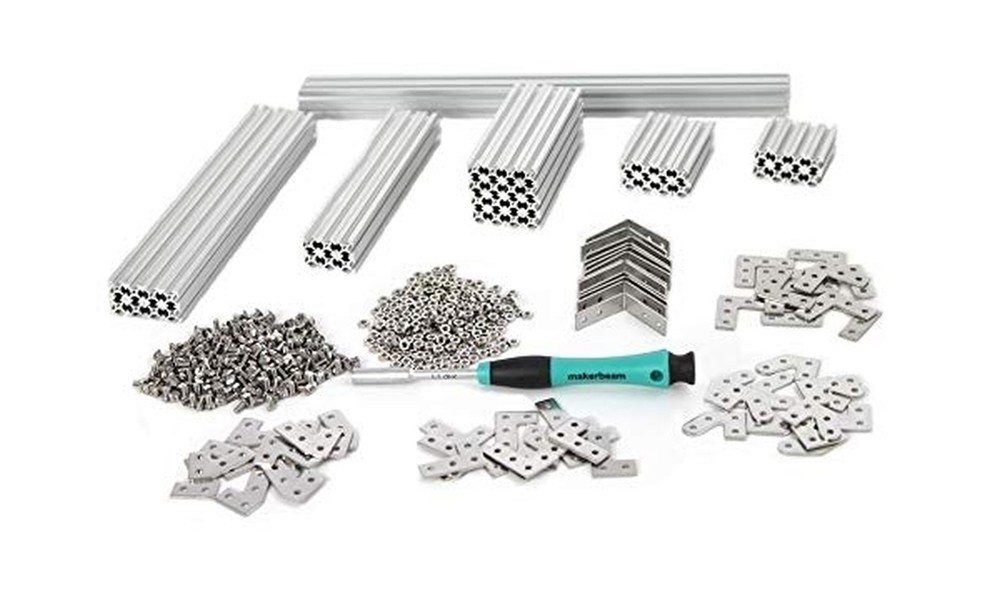 Regular Starter Kit Clear Anodized Including Beams (10x10mm in Diameter), Bra...