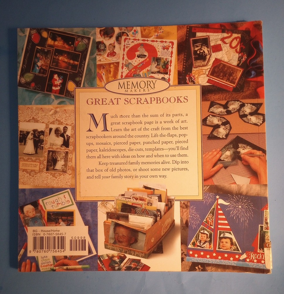 "Great Scrapbooks Ideas Tips & Techniques" Paperback Craft Book