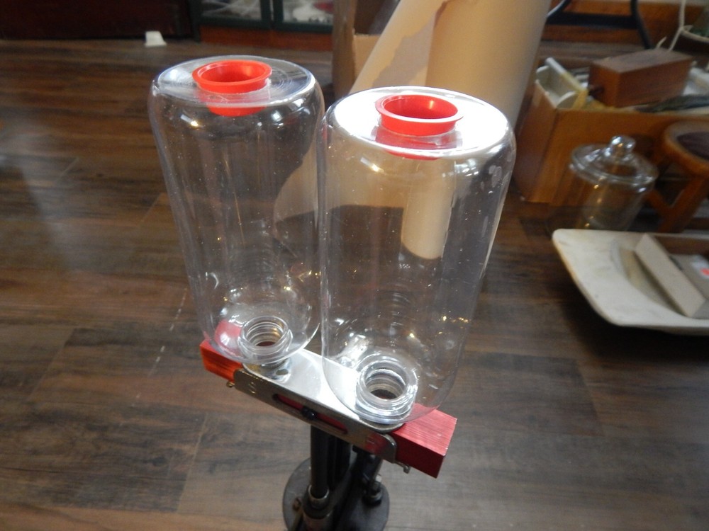 MEC RELOADING PRESS REPLACEMENT POWDER / SHOT BOTTLES PET CLEAR W/ PLUG & LID