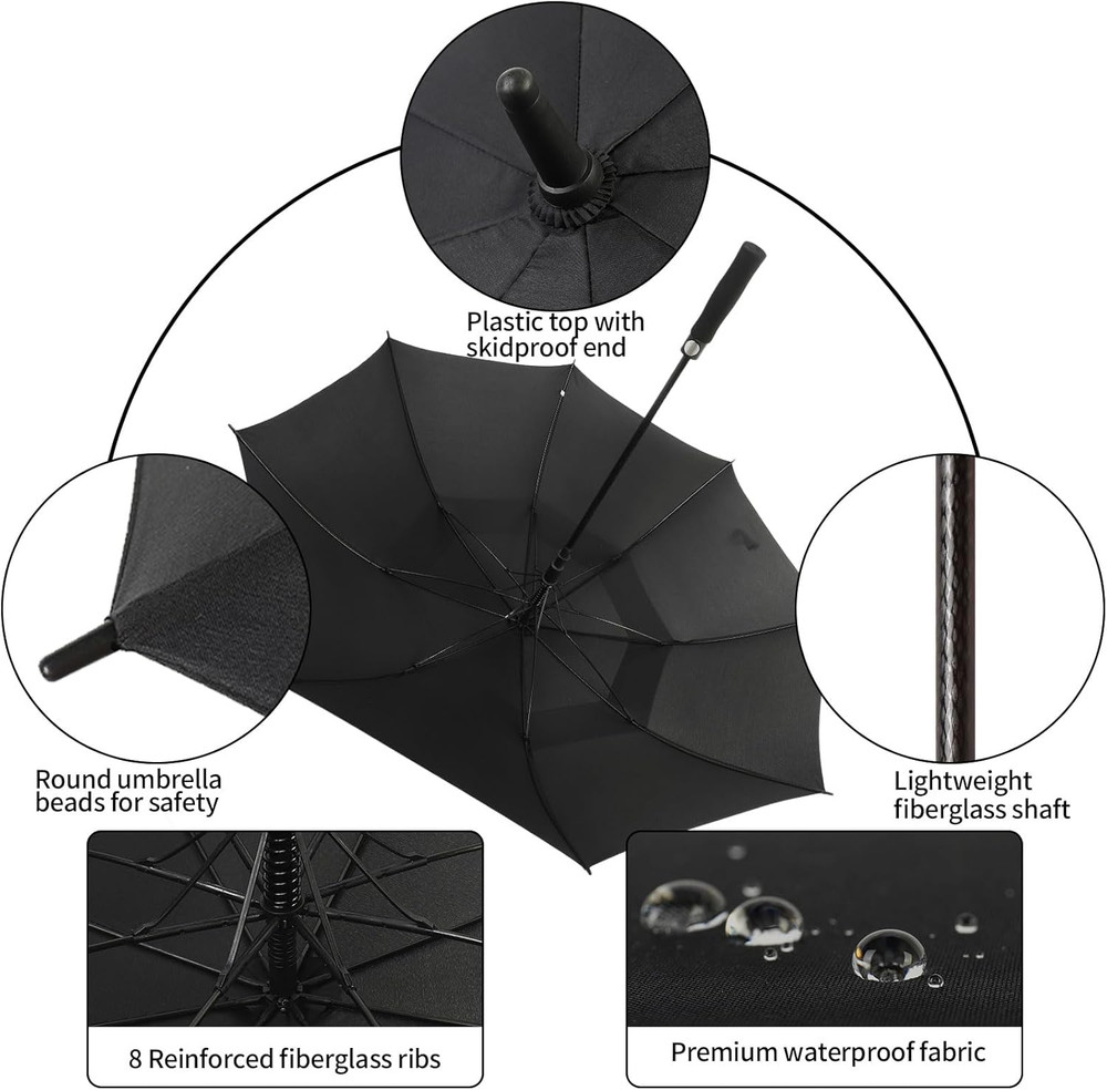 Automatic Open Extra Large Golf Umbrella Windproof Heavy Duty Large Umbrellas fo