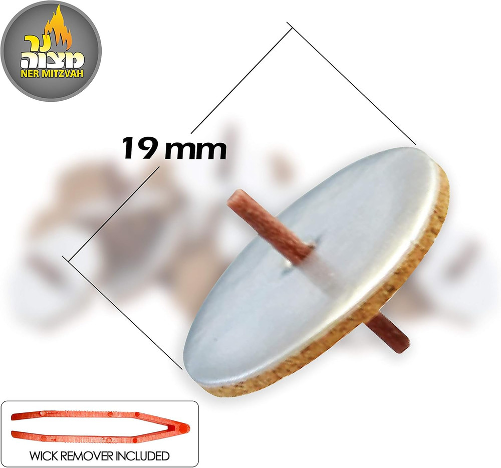 round Floating Wicks – 50 Count (Approx.), Medium Sized Cotton Wicks and Cork Di
