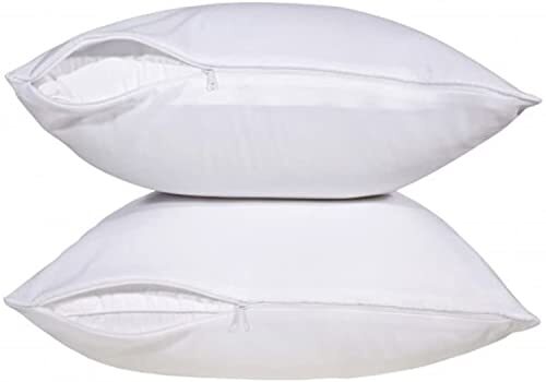 Pillow Protector - Poly-Cotton Blend Pillow Covers - Water and Dust Resistant