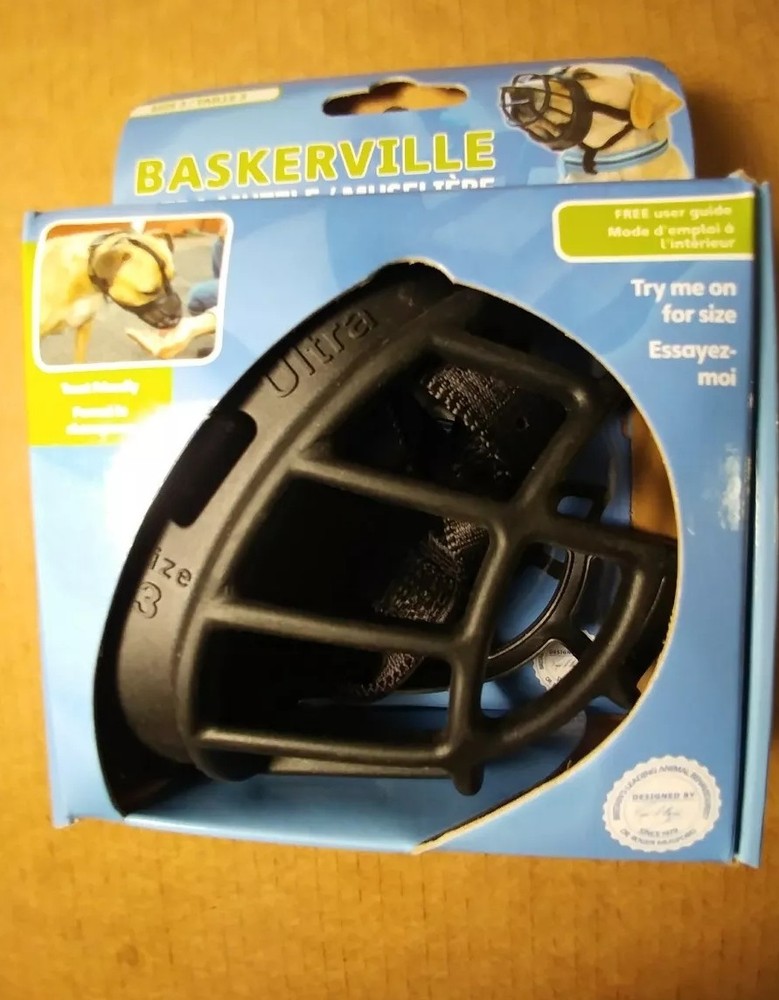 Dog Muzzle Baskerville 5-Inch Rubber Ultra Muzzle Pet Obedience Training