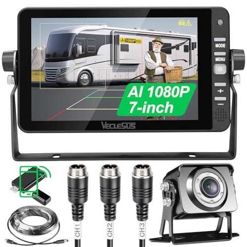 Backup AI Camera for Trucks,VAS Wire Reversing AI Camera VAS System black