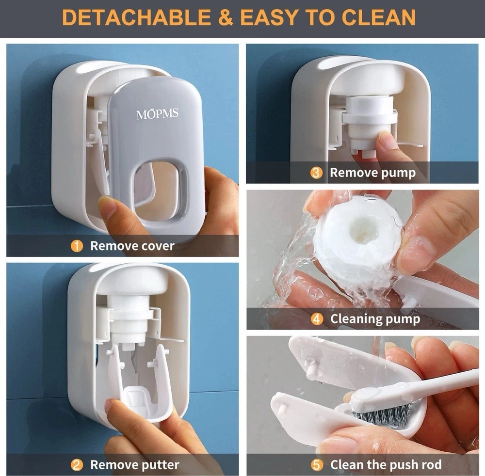 Toothpaste Dispenser, Smart Automatic Toothpaste Dispenser Wall Mounted for B...