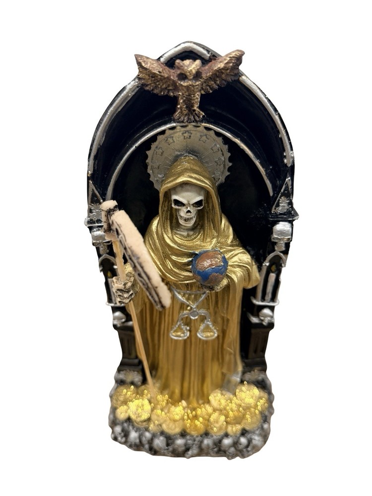 Santa Muerte En Capilla-Curada- Oro