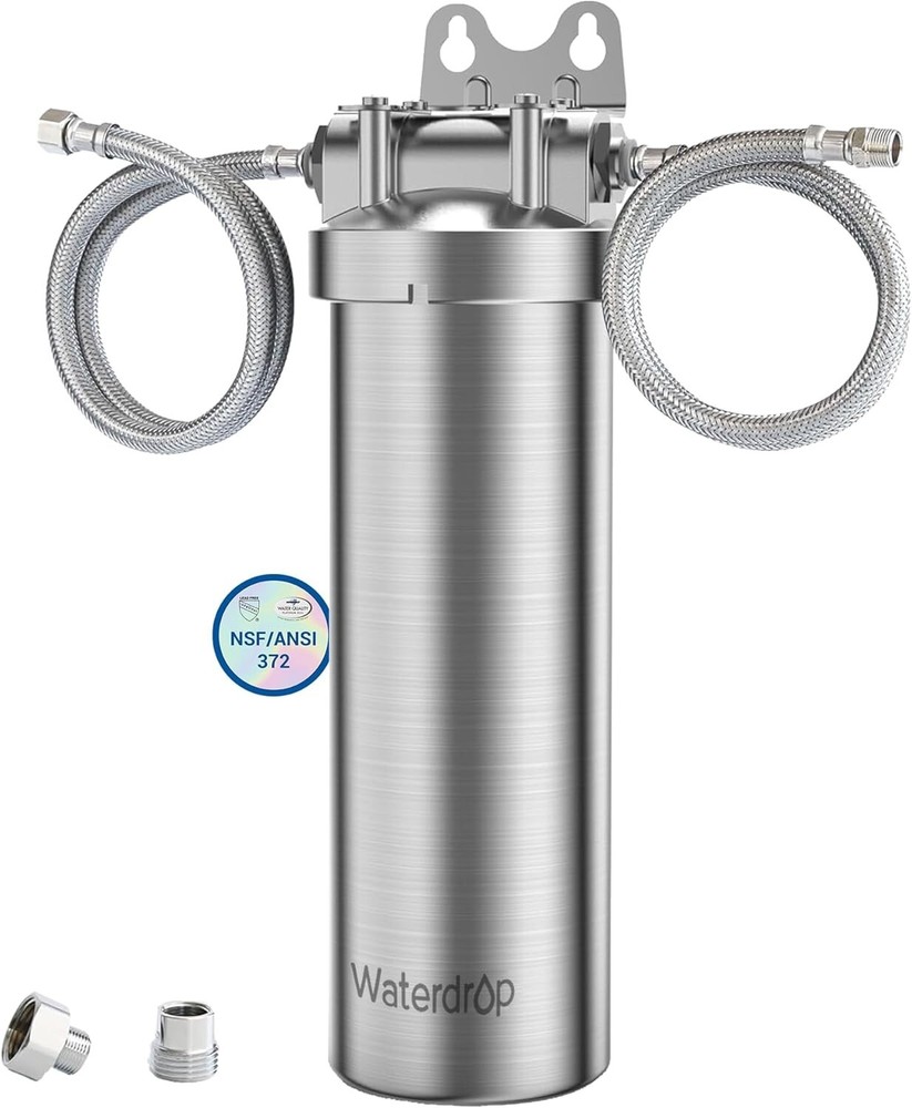 Waterdrop AS08 Under Sink Water Filter, Stainless Steel, 1 Year Lifetime