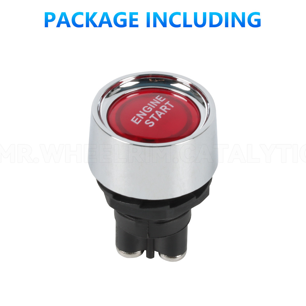 12V Universal Car Red Illuminated Engine Start Switch Push Button Race Starter