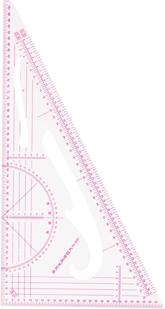Quilting Ruler Set Acrylic 3pc French Curve Pattern