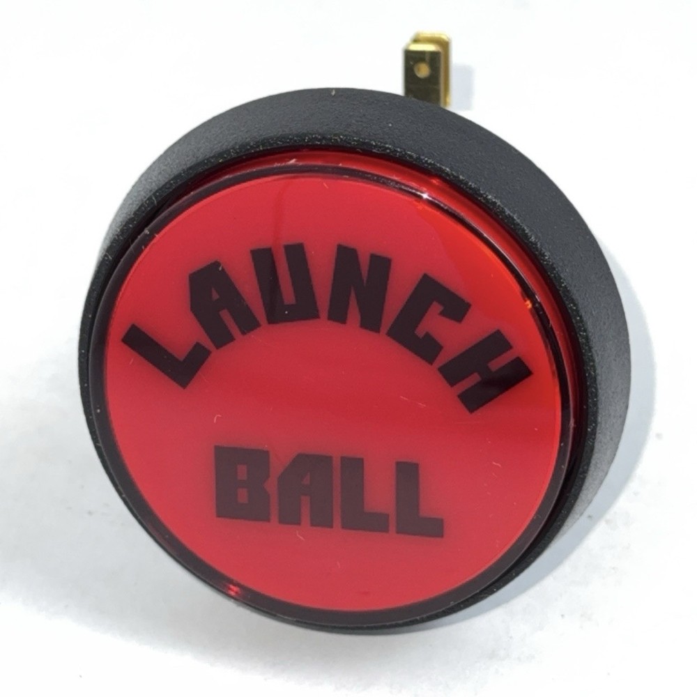 2" Red Illuminated Launch Ball Button with Microswitch for Pinball / Arcade