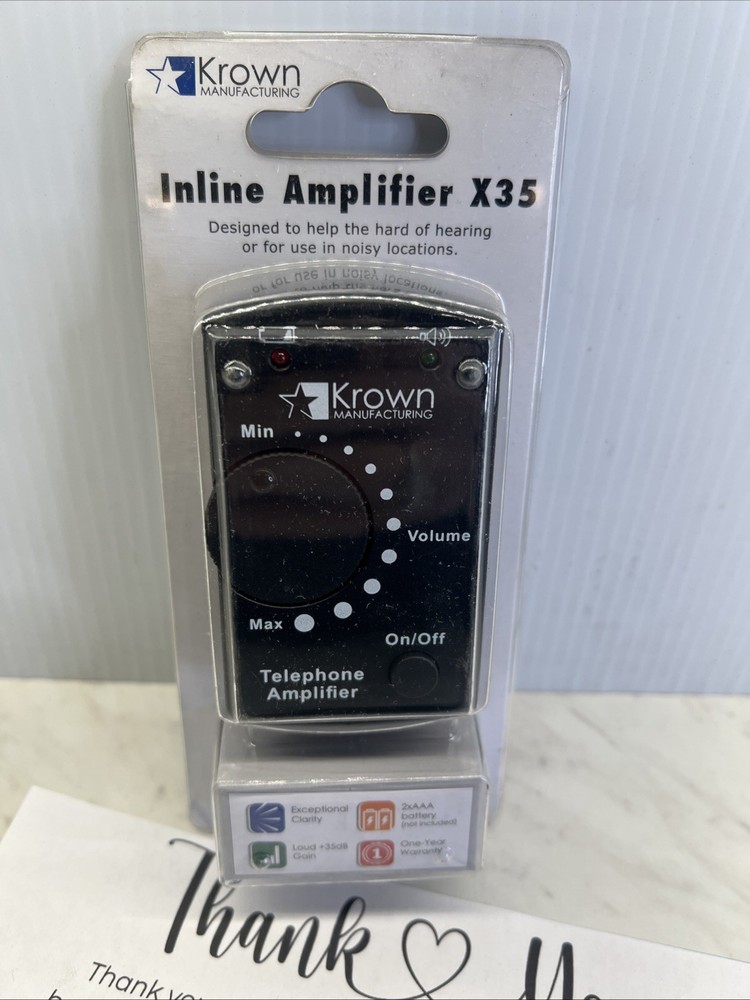 Krown In-Line Telephone Volume Amplifier X35