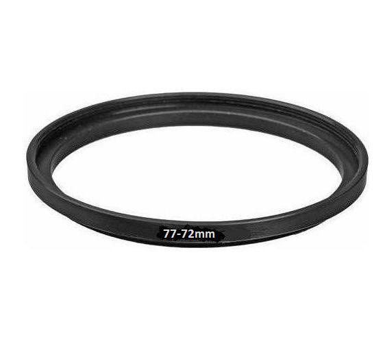 Bower 77mm-72mm Step Down Ring Metal Adapter (77-72mm black)