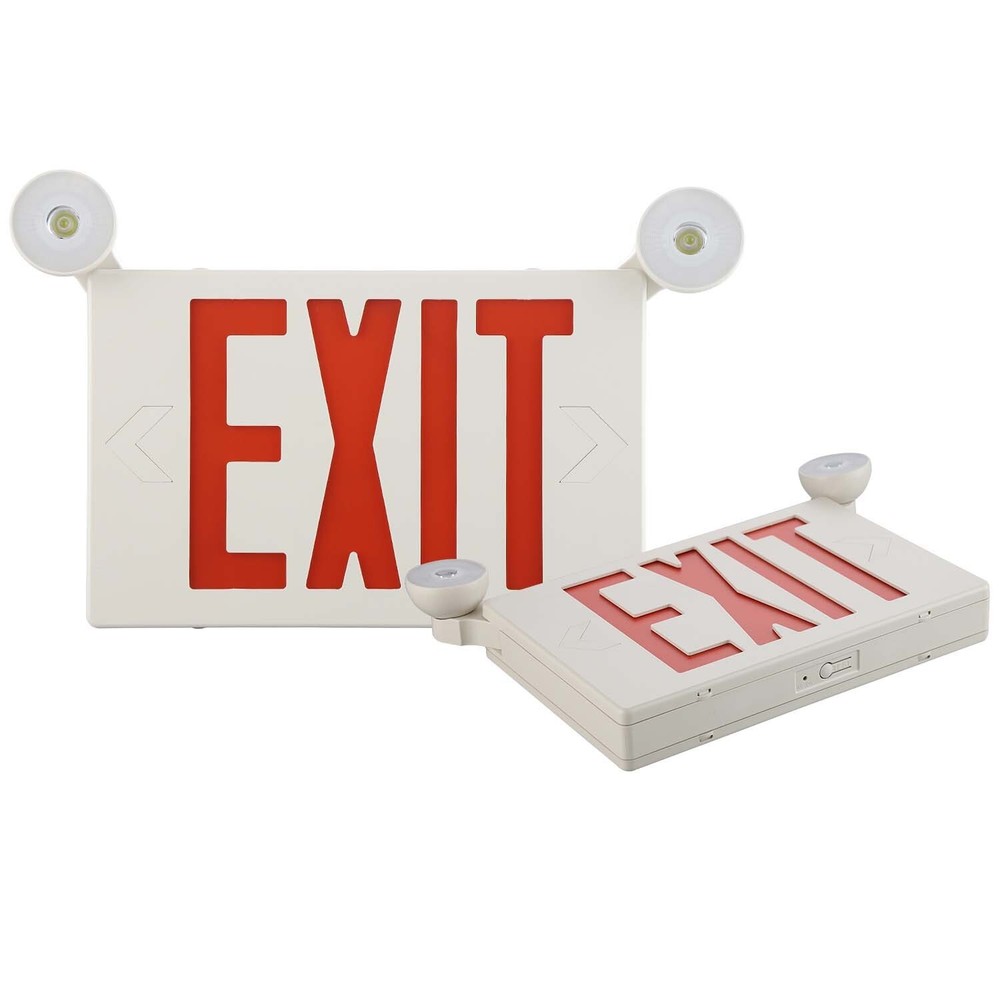 UL924 Listed -1 PACK Red led Emergency Exit Light Sign with Battery Backup Set.