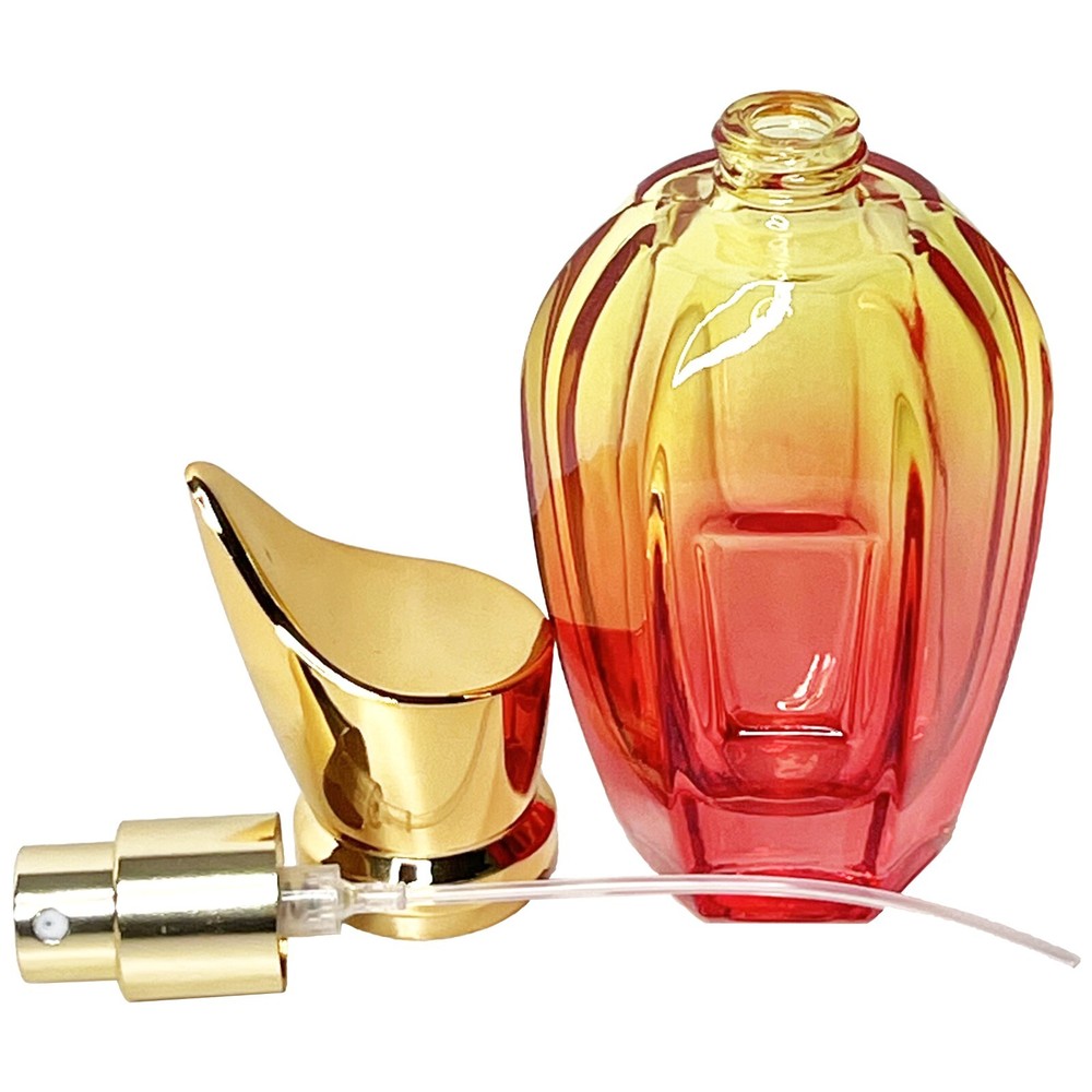 50ml 1.7oz bicolor gradient vase glass empty perfume spray bottles refillable