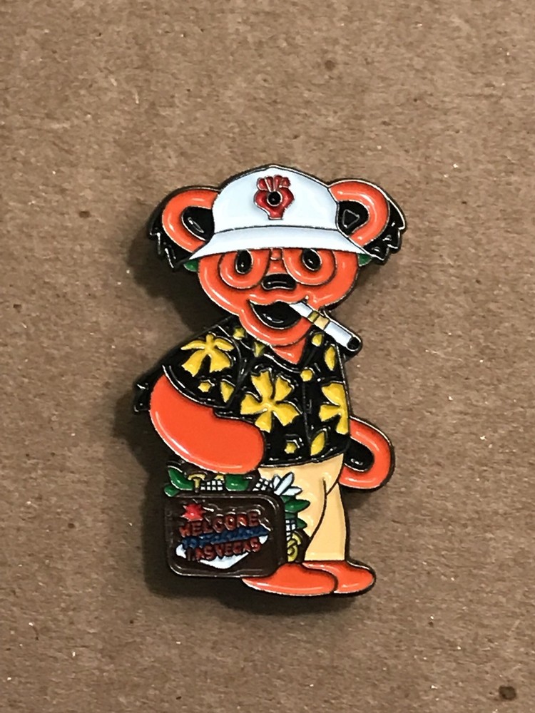 Grateful Dead Bear Hunter S. Thompson Lapel Pins. Both Colors. High Quality!