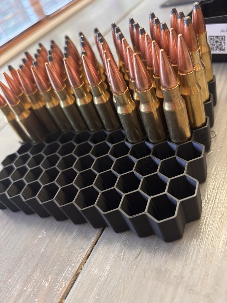 Bullet Tray Reloading Block .308 Hexagonal Honey Comb Storage 100rd