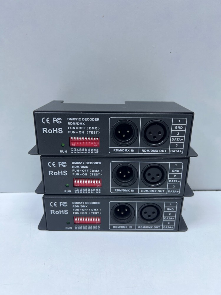 Lot 3 pcs 4CH CC DMX-PWM Decoder LT-840-350, without box