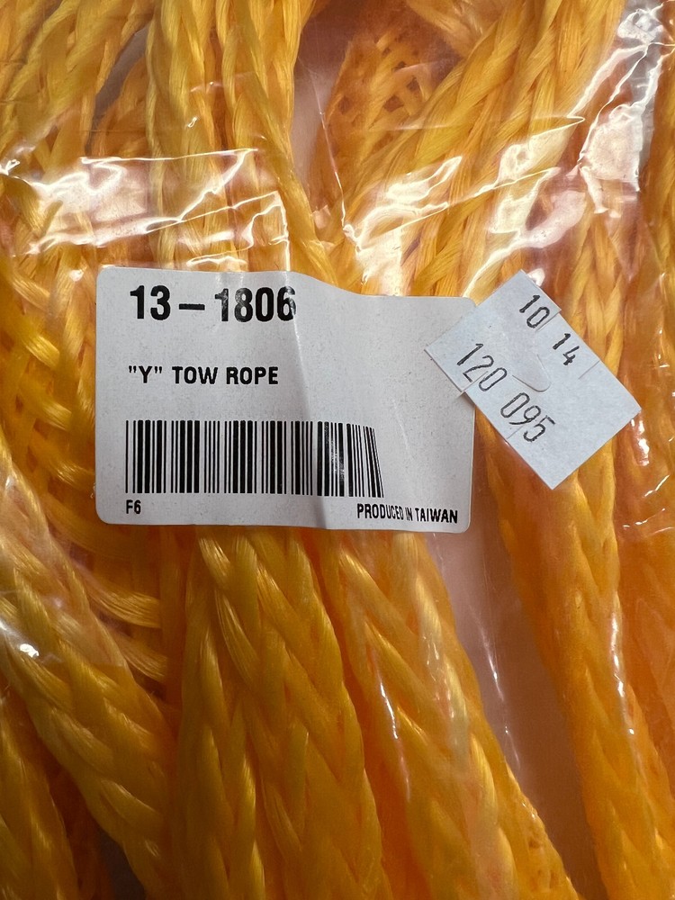 SPI 13-1806 Equal Pull 3-Hook Yellow Nylon Tow Rope Strap, Center Pull