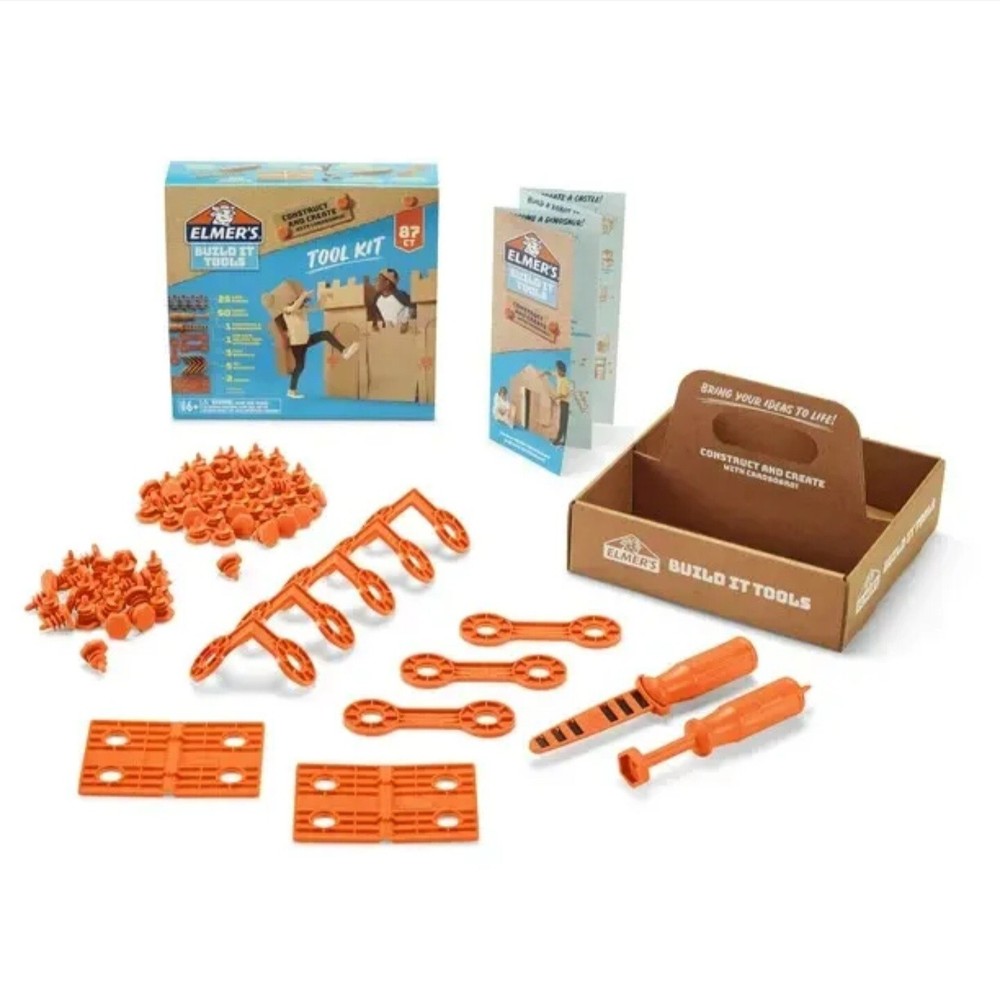 Elmer's Build It Tools Kit Construct & Create w/ your Cardboard 87ct Tool Kit