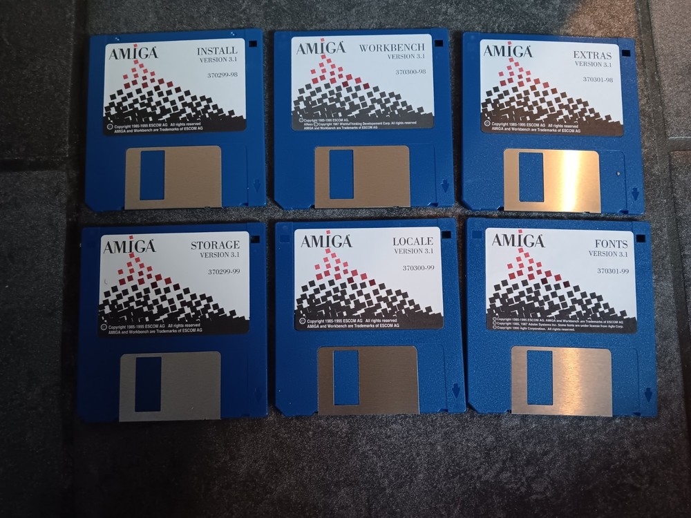 6 Disks Amiga Workbench Version 3.1 UNTESTED Sold As Is