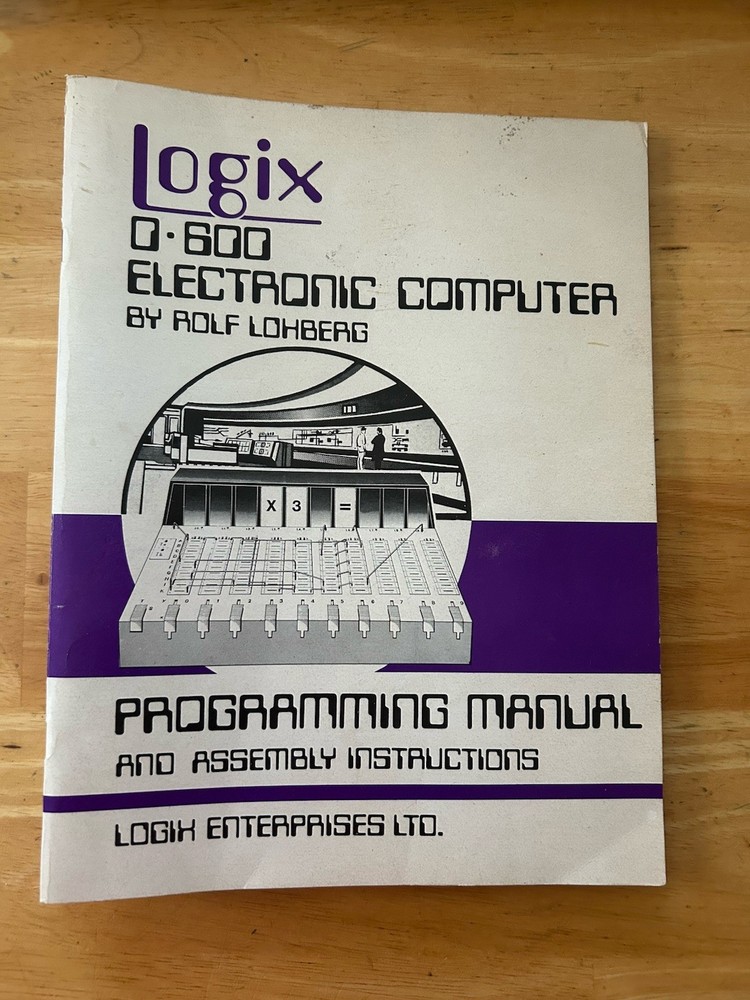 Vintage 1974 Logix Electronic Computer 0-600 Miniature Computer RARE Untested