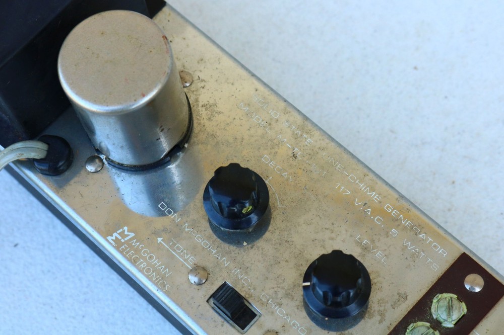 McGohan Chime Amplifier Amp ASIS untested Project Tone Generator Decay Level YT
