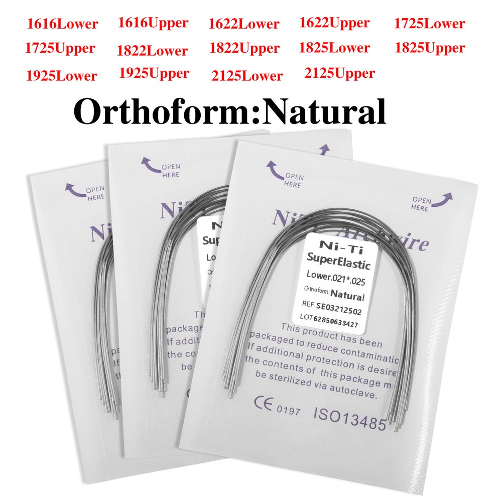 Dental Orthodontic Arch Wire NiTi Rectangular Super Elastic Natural 10pc/pack MD
