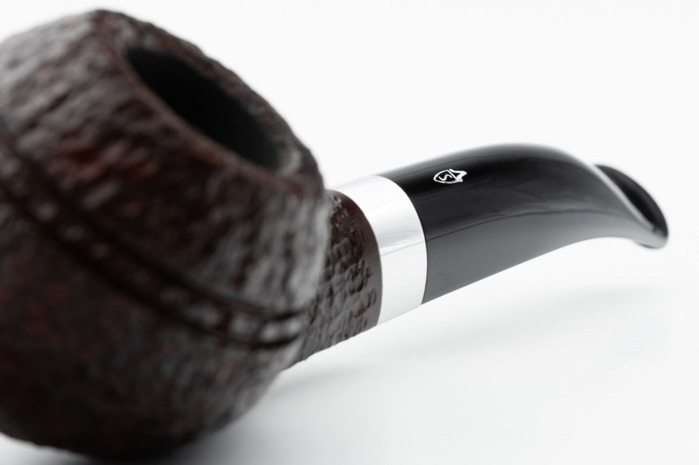 SAVINELLI "ETNA" RUSTIC 673 HALF-BENT BRANDY 9MM BRIAR PIPE