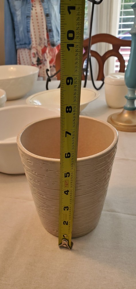Light Tan Textured Ceramic Planter Pot