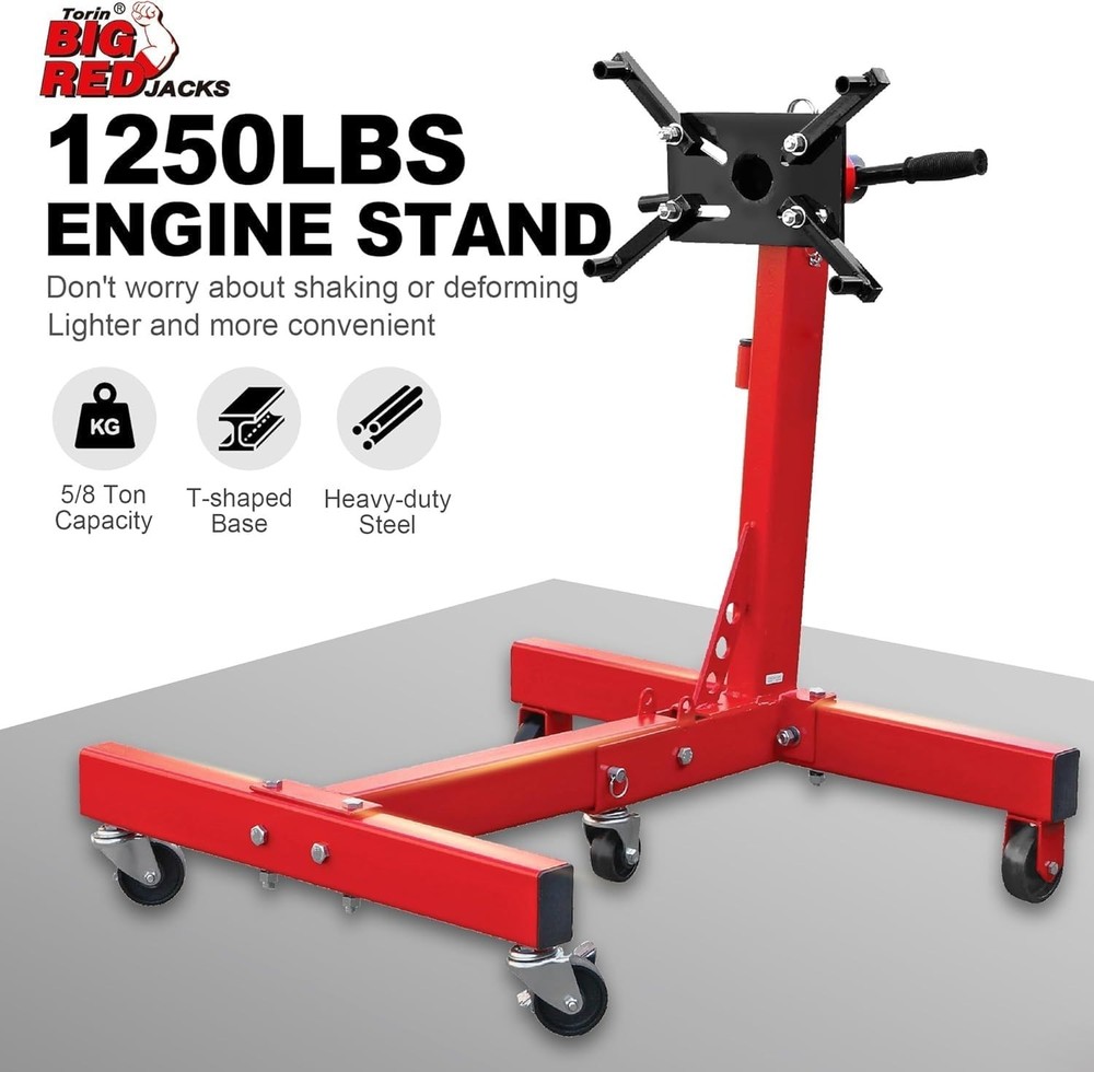 Heavy-Duty Engine Motor Stand - 1500 lbs Capacity, Folding & 360° Movement