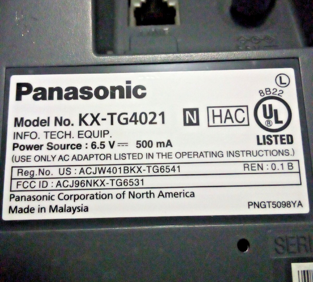 Panasonic KX-TG4021 Replacement Answering Machine Charging Dock Base ONLY Works