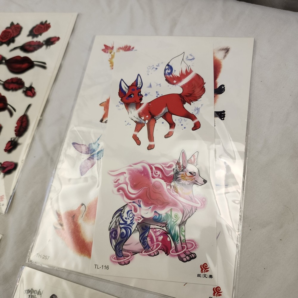 16 Sheets Tiny Flake Animal Pattern Tattoos Decal