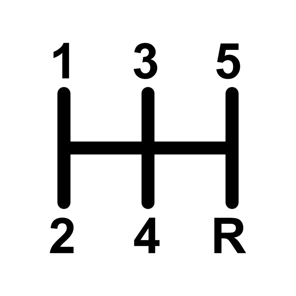 5-Speed Sticker - Manual Shift Decal