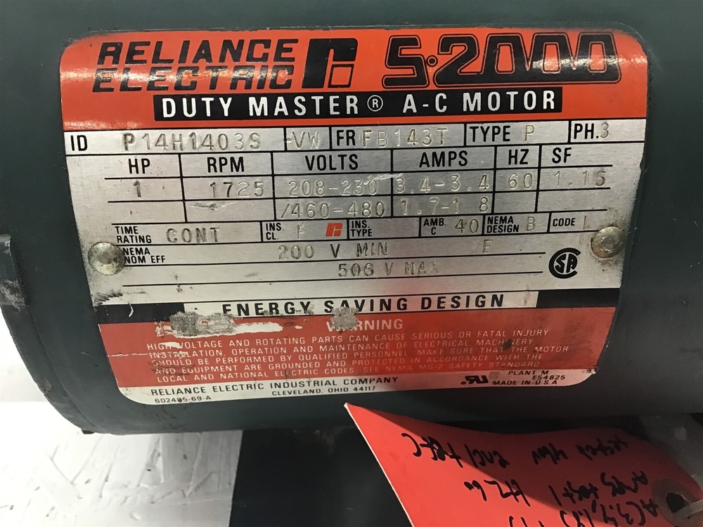 Reliance P14H1403S AC Motor