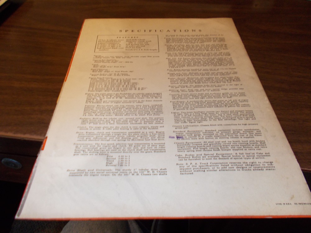 1932 Studebaker 1 1/2 ton Trucks Brochure