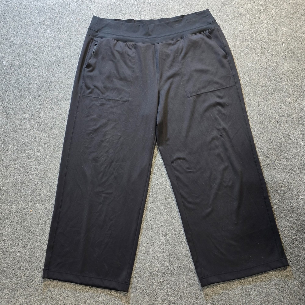 Athleta Pants Womens Size 2X Black Wide Leg Pull On Performance Workout Casual