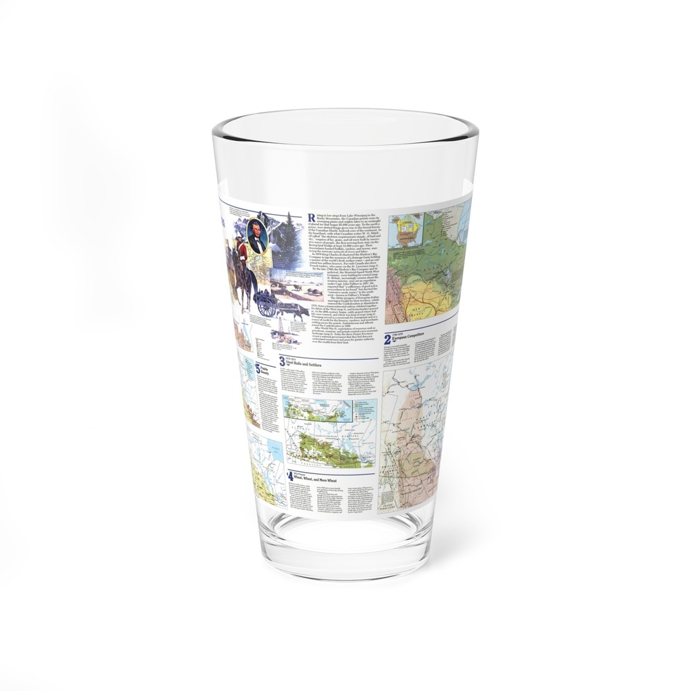 Canada - Prairie Provinces 2 (1995) (Map) Pint Glass 16oz