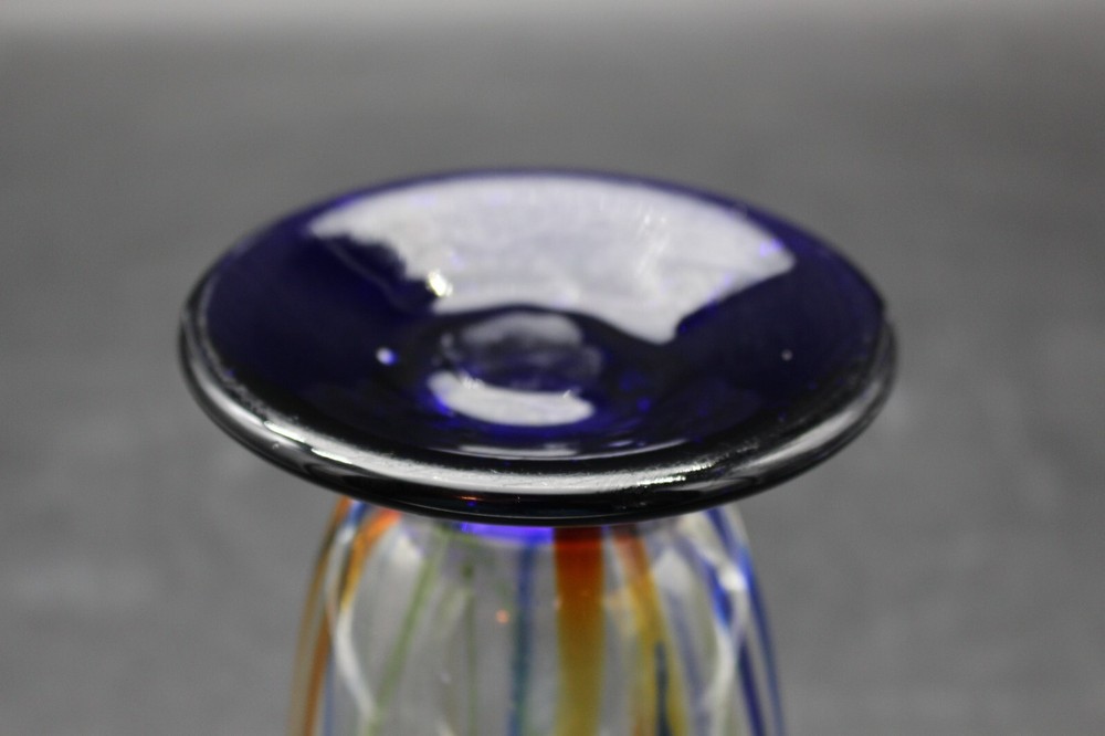 Fluted Blown Glass 7.25" Vase