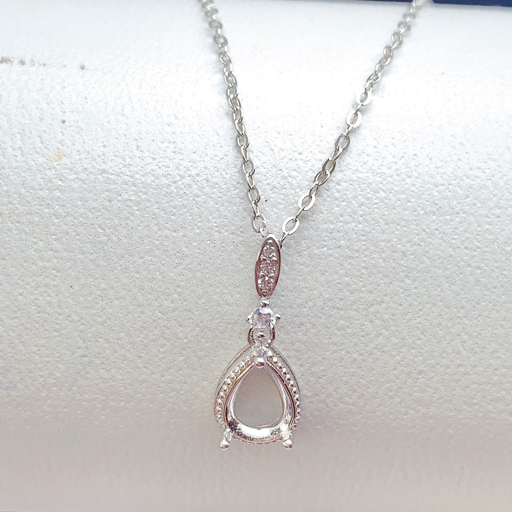 Silver 925 pendant empty setting, DIY blank setting YD117