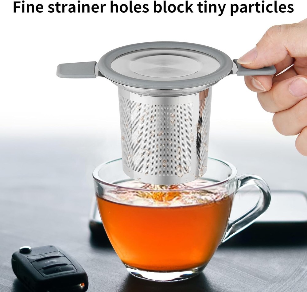 Stainless Steel Loose Leaf Tea Infuser Strainer with Extra Fine Mesh