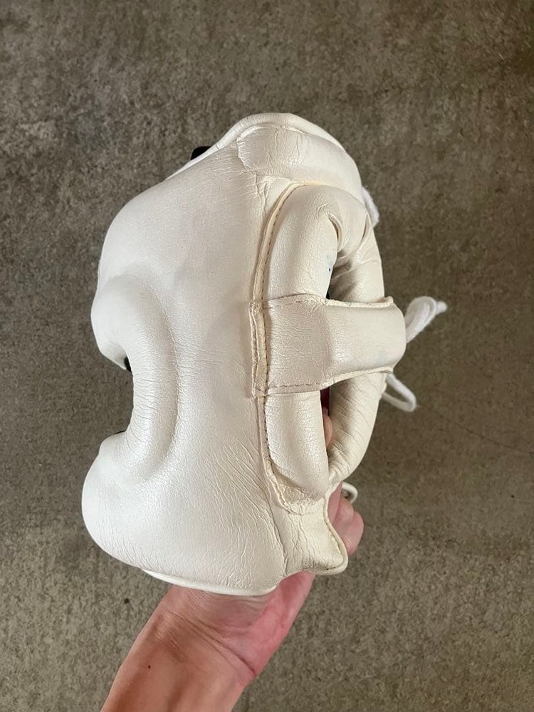 Winning M White FG-5000 Full Face Leather Headgear Used