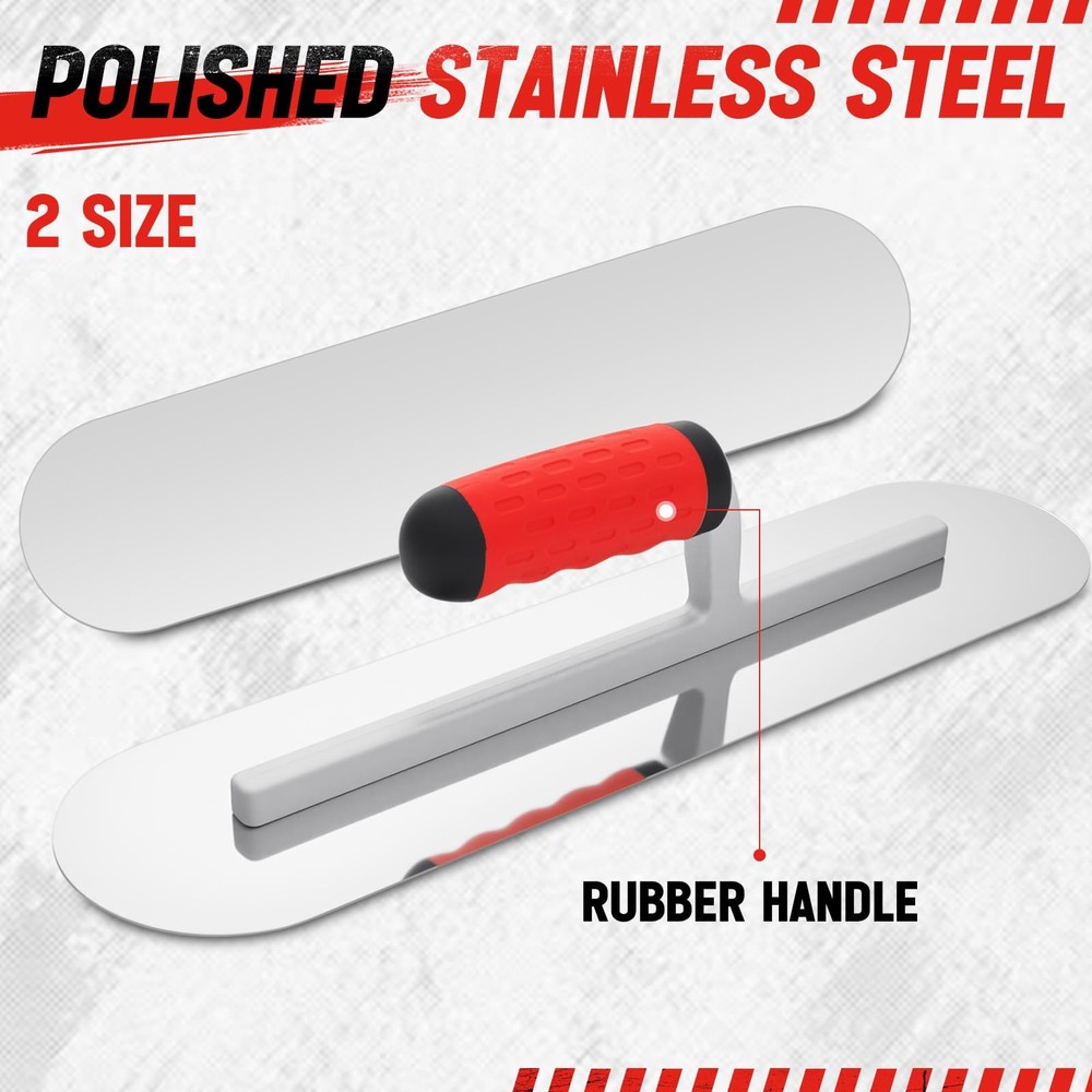 4 Pcs Concrete Hand Tools Set Includes Cement Magnesium Hand Float 16'' x 3-1.
