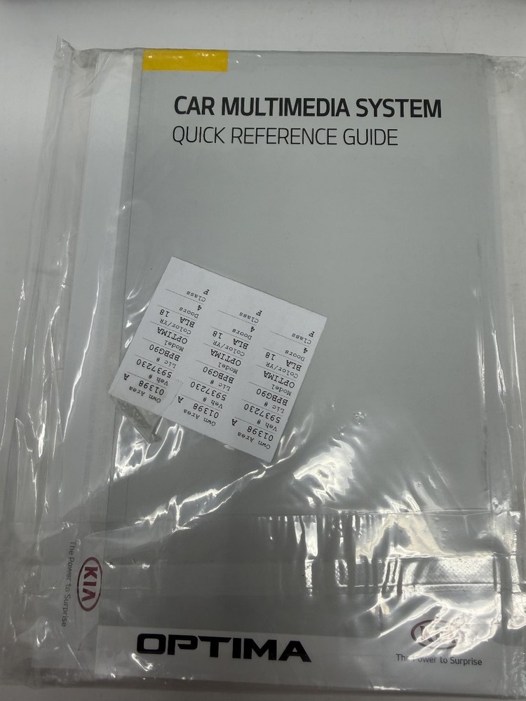 2018 Kia Optima Owners Manual OEM Set