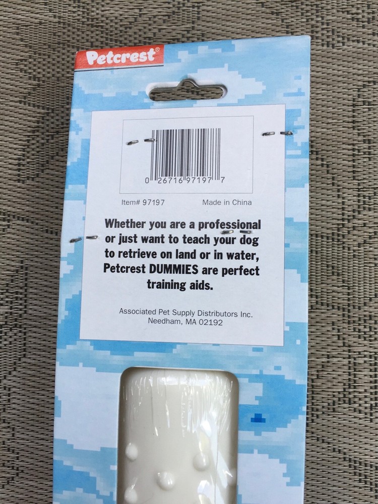 New Petcrest Training Plastic White Floating Dummies with Throw Rope 11x2 *