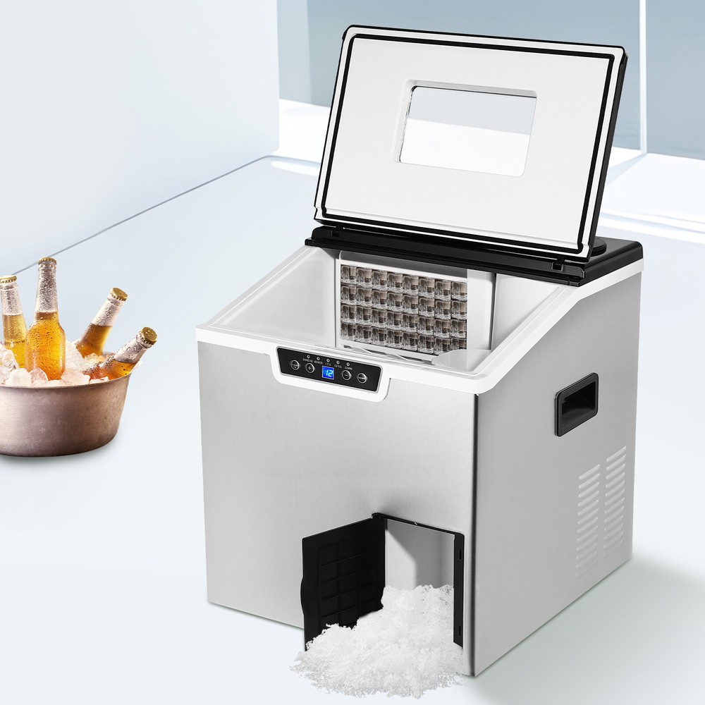 2 in 1 Ice Cube Maker, Smart LCD Crushed Ice & Ice Cube Maker Fast Ice Making